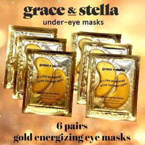 ➡️ 2/$25⬅️ Grace & Stella—Gold ⚡️Energizing⚡️ Eye Masks—6 Pairs *New*